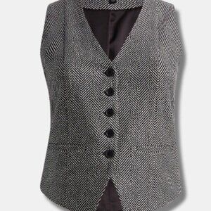 Torrid Luxe Ponte Vest Button Down